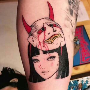 17 Amazing Oni Mask Tattoo Designs And Meaning Myvitanet