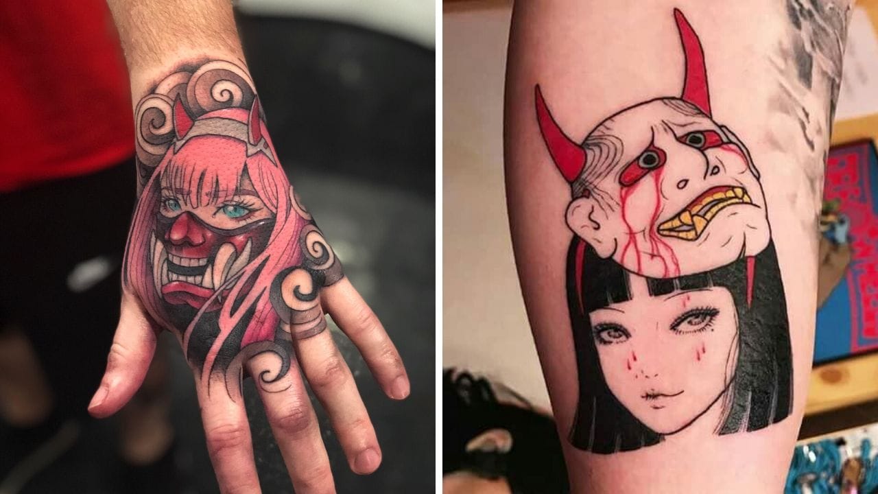 17 Amazing Oni Mask Tattoo Designs And Meaning
